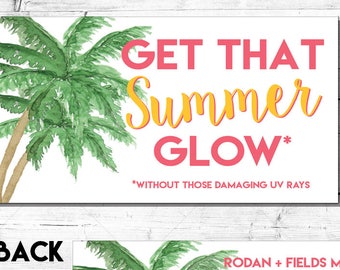 Summer Rodan + Fields Mini Facial Sample Card | INSTANT DOWNLOAD | Give it a Glow