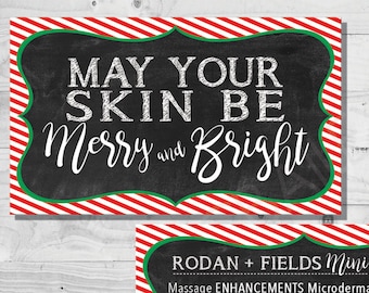 Holiday Mini Facial Card - May Your Skin be Merry & Bright | INSTANT DOWNLOAD