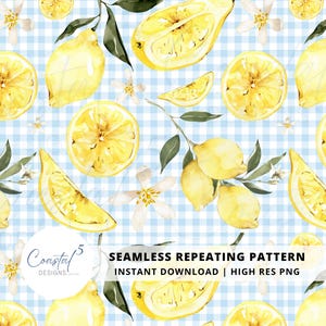 Modèle sans couture de citron, motif de citron, papier numérique de citron, motif de fruits, été sans couture, citron PNG, sublimation de citron, motif vichy