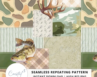 Jacht patchwork naadloos patroon, kleine bedrijven stoffenprint, jongens naadloos patroon voor bamboe pyjama, camouflage quilt herhalend patroon