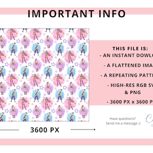 Kpop Demon Hunters Seamless Design. Watercolor hand drawing of KPop Demon Hunters with white background. Huntrix digital paper with Rumi Mira and Zoey. Perfect background for Kpop Demon Hunters digital scrapbooking, fabric sublimation, and more.