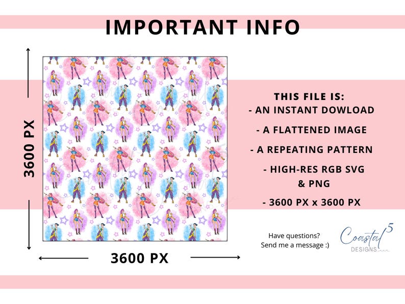 Kpop Demon Hunters Seamless Design. Watercolor hand drawing of KPop Demon Hunters with white background. Huntrix digital paper with Rumi Mira and Zoey. Perfect background for Kpop Demon Hunters digital scrapbooking, fabric sublimation, and more.
