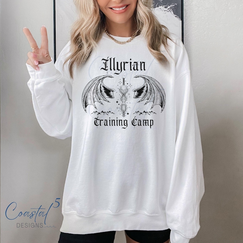 Ilyrian Training Camp sweatshirt, ACOTAR sweatshirt png, ACOTAR SVG for sublimation, ACOTAR inspired shirt designs, Nesta shirt design, SJM Merch, Bookish Shirt Design, ACOTAR PNG