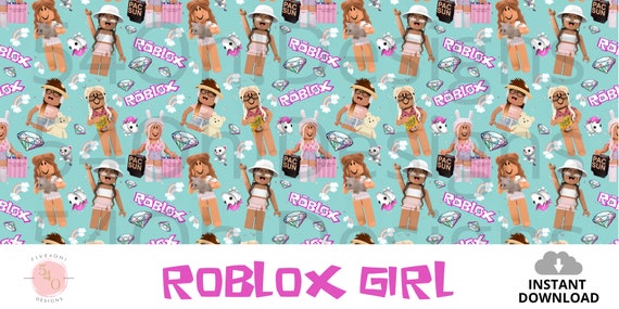 Roblox Girl Seamless Pattern for your Gamer Girl. Roblox Pattern for  crafting, fabrics, scrapbooking, etc.