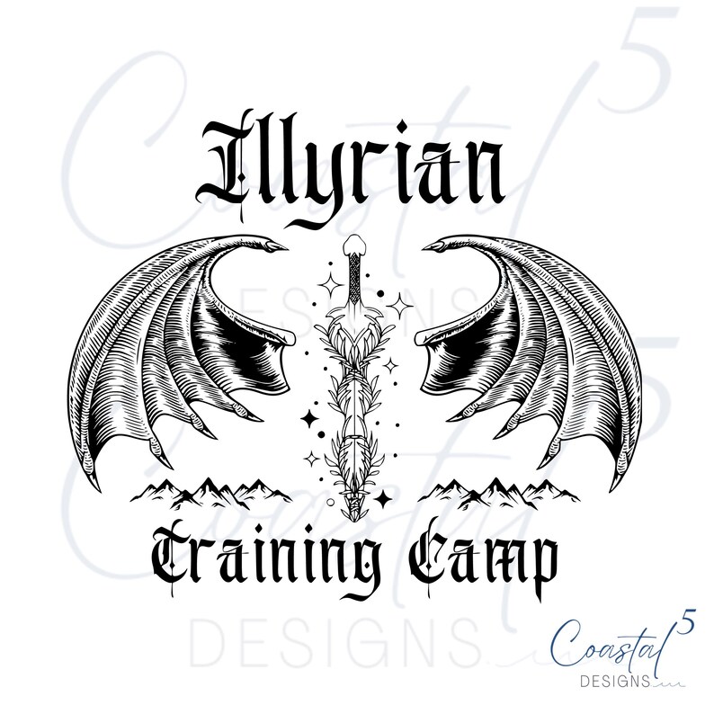 Ilyrian Training Camp sweatshirt, ACOTAR sweatshirt png, ACOTAR SVG for sublimation, ACOTAR inspired shirt designs, Nesta shirt design, SJM Merch, Bookish Shirt Design, ACOTAR PNG, Bat Boys