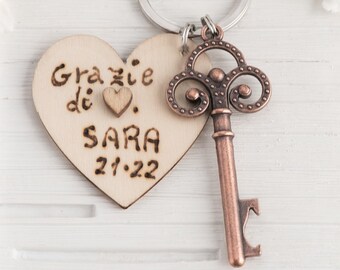 bottle opener key ring as personalized teacher present