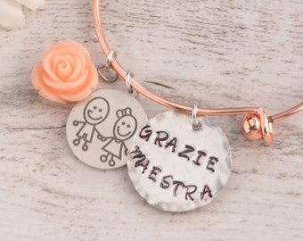 appreciation teacher bracelet bangle adjustable