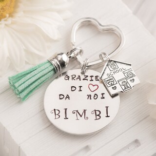 Portachiavi Personalizzato 'Drive Safe I Need You Here With Me' - Regalo Per Autista, Fidanzato, Marito - Nero