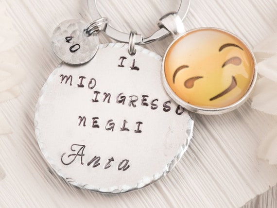 made in italy da AtelierMinnie Portachiavi con faccina How do you feel Today