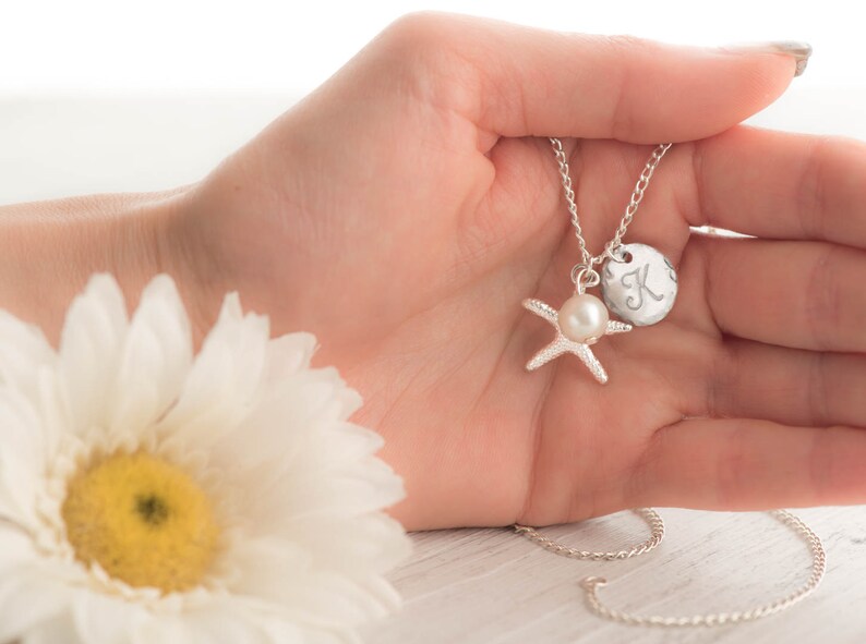 7 silver starfish necklace in starfish sets as letter starfish bridesmaid set of 10 necklace as starfish wedding set with i couldnt say i do