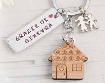 personalized home key ring as end of school gift ideas