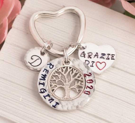 Portachiavi Albero Della Vita Come Regalo Per Maestre Scuole Etsy