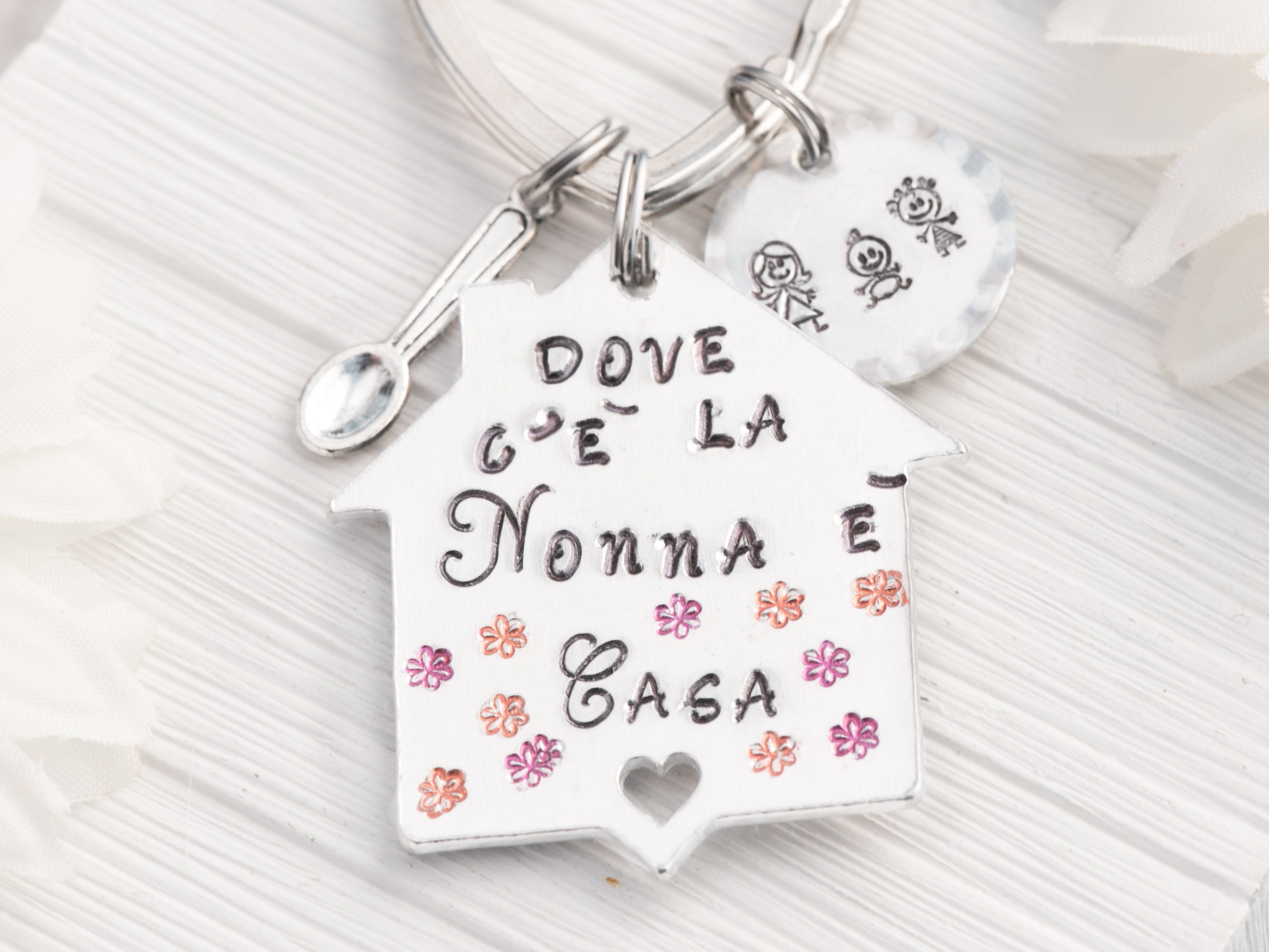 Personalized Grandma Keychain From Kids Baby Etsy UK
