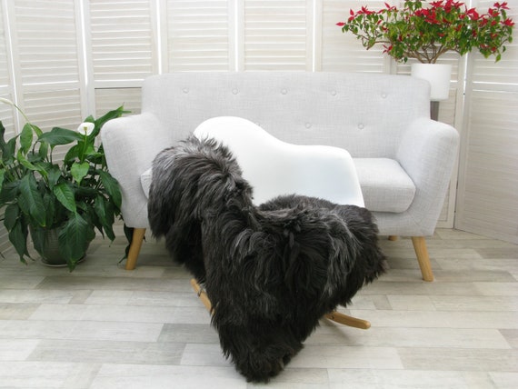 Isländischer Schaffell Teppich Single Natürliche Schaffell Fell Sofa Boden Stuhl Bezug Lammfell G238