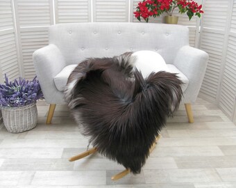 Sheepskin Rug Throw Genuine Real Icelandic Single SOFA FLOOR Seat Pad CHAIR Cover Hide Skin G357