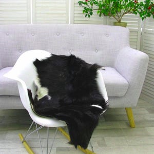 Natural Greek Goat Hide Rug, Single Chair Sofa Throw, Pet Bed