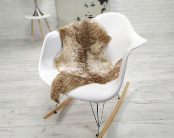 TIBETAN SHEEPSKIN RUG Genuine Tibetan Curly Hair Wool Lambskin Fur Real Rug Chair Sofa Floor Cover  T53