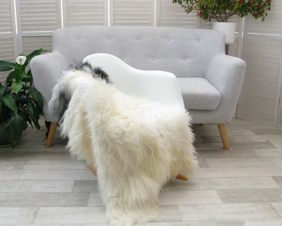 ISLANDIC Schaffell Teppich Single Natürliche Schaffell Fell Sofa Boden Stuhl Bezug Lammfell G232