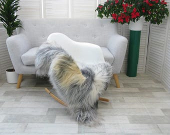 SHEEPSKIN RUG Throw Genuine Real ICELANDIC Single Sofa Floor Seat Pad Chair Cover Hide Skin Pet Bed Lambskin G650