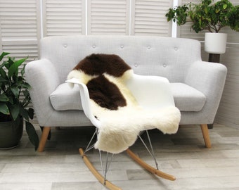 SHEEPSKIN Rug Throw Genuine Real JACOB BRITISH Single Sofa Floor Seat Pad Chair Cover Hide Skin J227