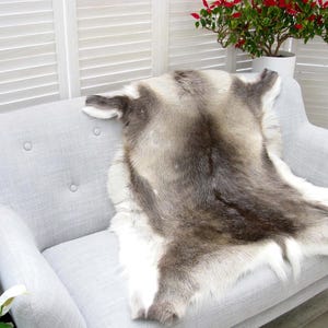 Reindeer Hide Reindeer rug Reindeer Skin Scandinavian REINDEER Sofa Floor Cover R423