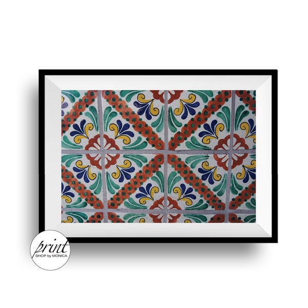Mexican Tile Wall Art Etsy