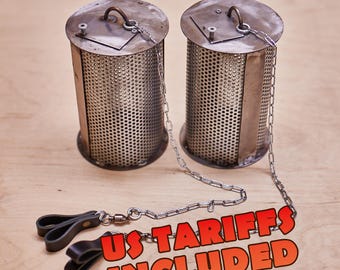 Sparkle Poi Cages, Steel Welded Pair, Charcoal prop