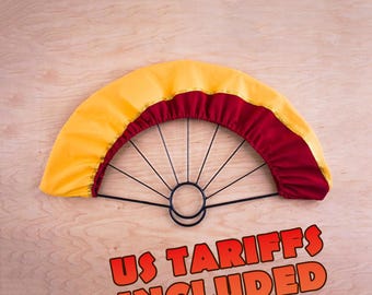 Two-Layer Fire Fan Cover, Gabardine Fabric Case (Pair)