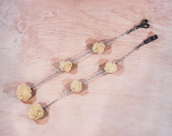 Fire Triple Monkey Fist Poi, Kevlar Wick, Performance Props