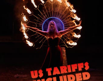 Aztec Fire Wings, Collapsible Round Wings, LED Performance Prop