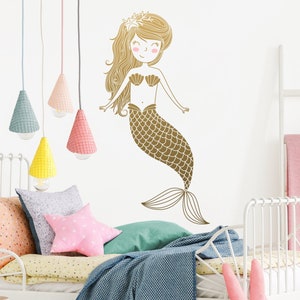 Mermaid Wall Decal - Kids Room Decal,  Nursery Decal, Mermaid Decor, Wall Decor, Nursery Decor, Wall Art, Kids Room Decor, Mermaid, Decal