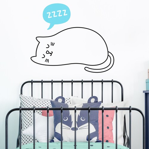 Cat Wall Decal Nursery Decal Kids Room Decor Nursery Etsy