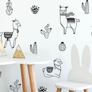 Alpacas and Cacti Wall Decals - Nursery Decals, Cactus Decals, Alpaca Decals, Llama Decals, Nursery Wall Stickers, Alpaca Stickers, Llamas