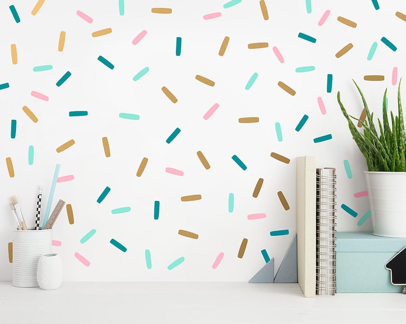 Colourful Sprinkles Wall Decals, Rainbow Sprinkles Wall Stickers