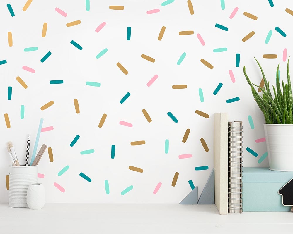 Confetti Wall Decals Sprinkles Wall Decal Set Peel and Etsy