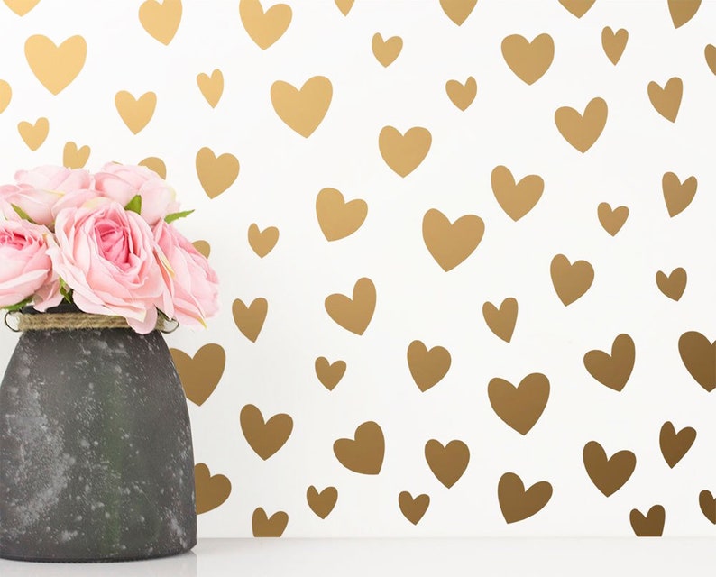 Heart Wall Decals Nursery Wall Decals Removable Wall Etsy
