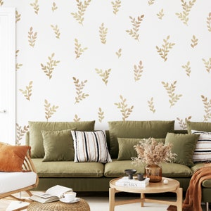 Leaf Wall Decals - Boho Nursery Decor, Floral Wall Stickers, Branch Wall Decal, Reusable and Removable Wall Stickers