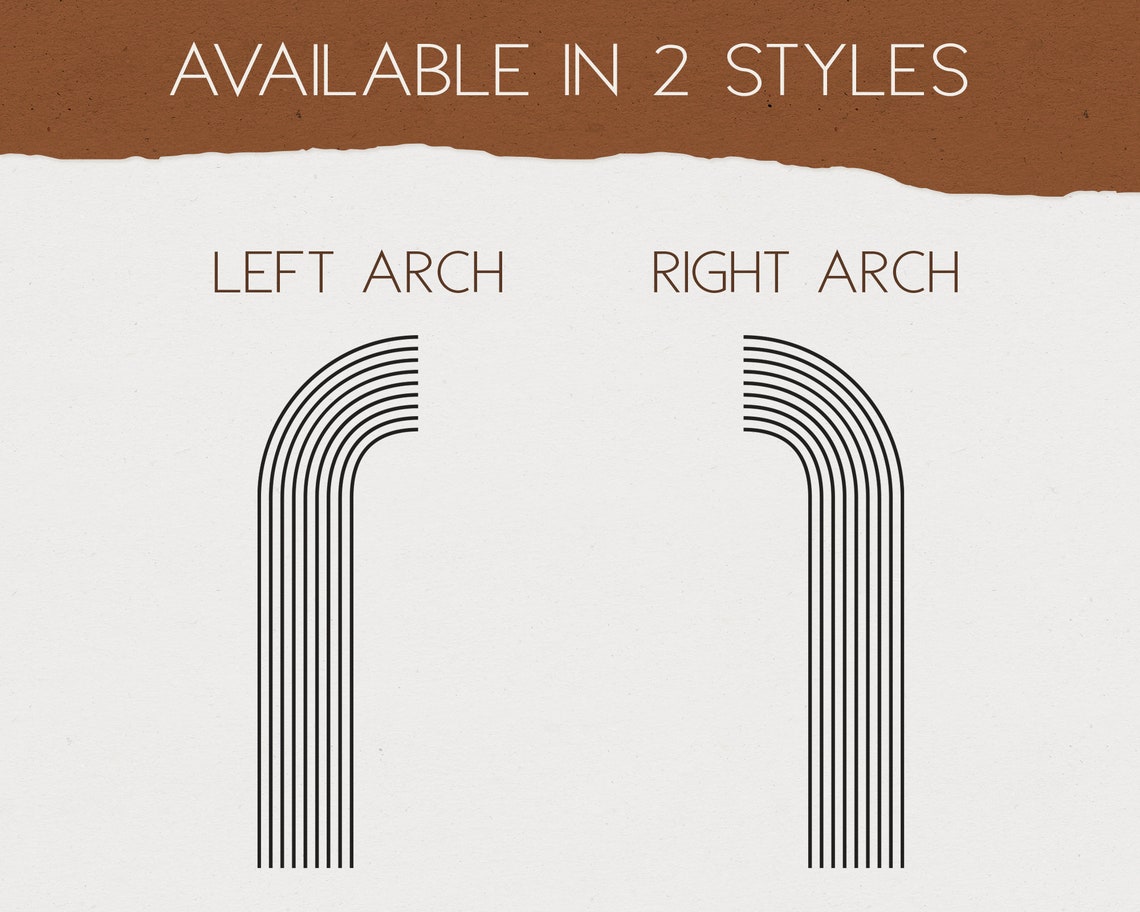 Half Arch Wall Decal Abstract Wall Decor Boho Interior Wall | Etsy ...