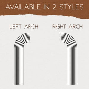 Half Arch Wall Decal Abstract Wall Decor, Boho Interior Wall Art, Modern Farmhouse Decor, Removable Wall Stickers 画像 2