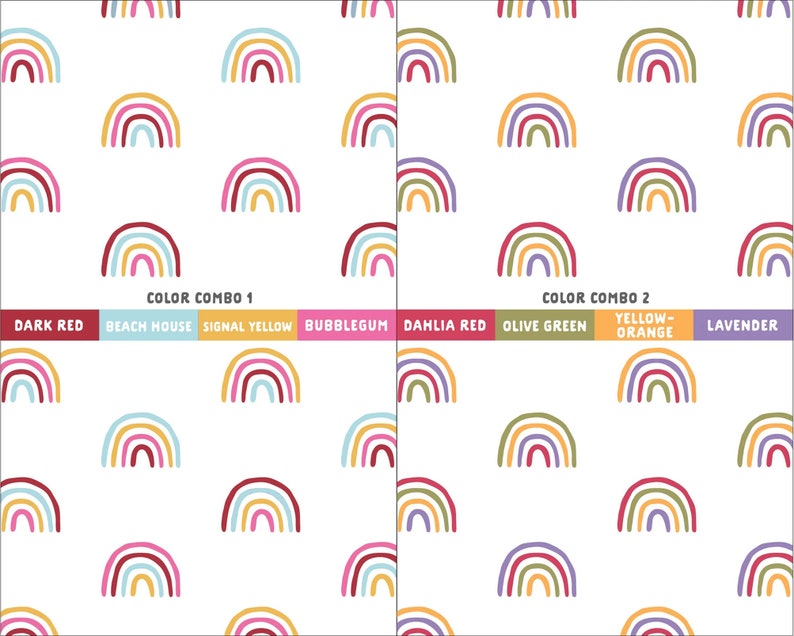 Rainbow Decals 4 Color Rainbow Stickers Rainbow Decor Etsy