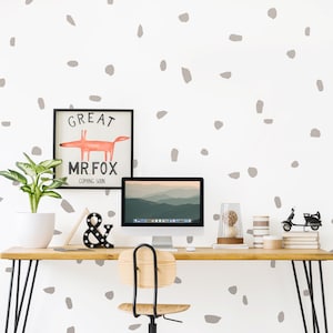Abstract Paint Daub Wall Decals - Nursery Decals, Polka Dot Wall Stickers, Scandinavian Decor, Kids Room Decor, Nursery Wall Decor