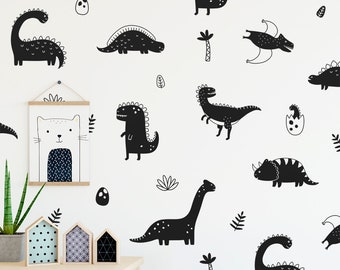 Dinosaur Wall Decals - Nursery Decor, Dinosaur Decor, Removable Wall Stickers, Kids Room Wall Art, Bedroom Decor, Gift for Kids