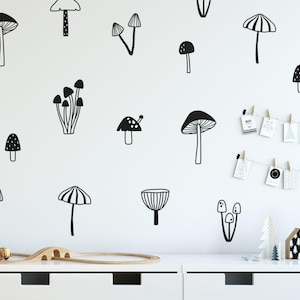 Mushroom Wall Decals - Woodland Nursery Decals, Forest Decals, Kids Room Wall Decals, Woodland Nursery Wall Stickers