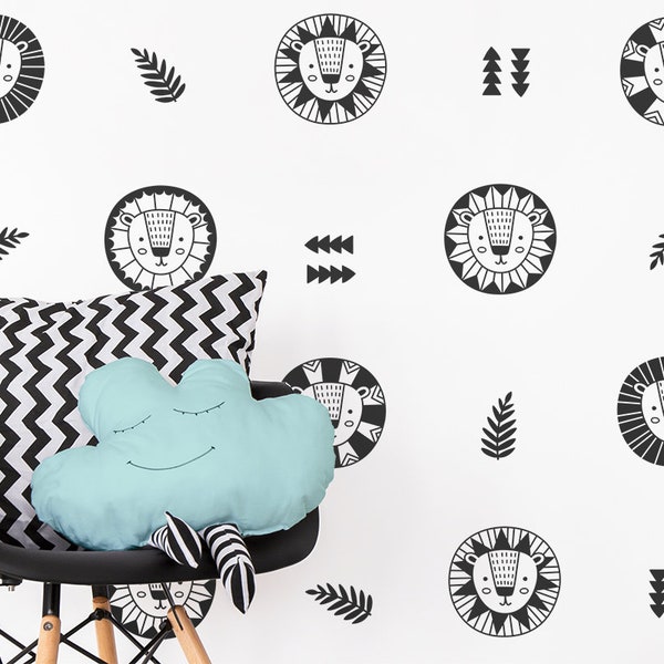 Wall Decal Nursery Lion Etsy