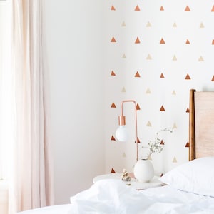 Triangle Wall Decals - Nursery Decals, Geometric Wall Decor, Kids Room Wall Art, Peel-and-Stick Wall Stickers