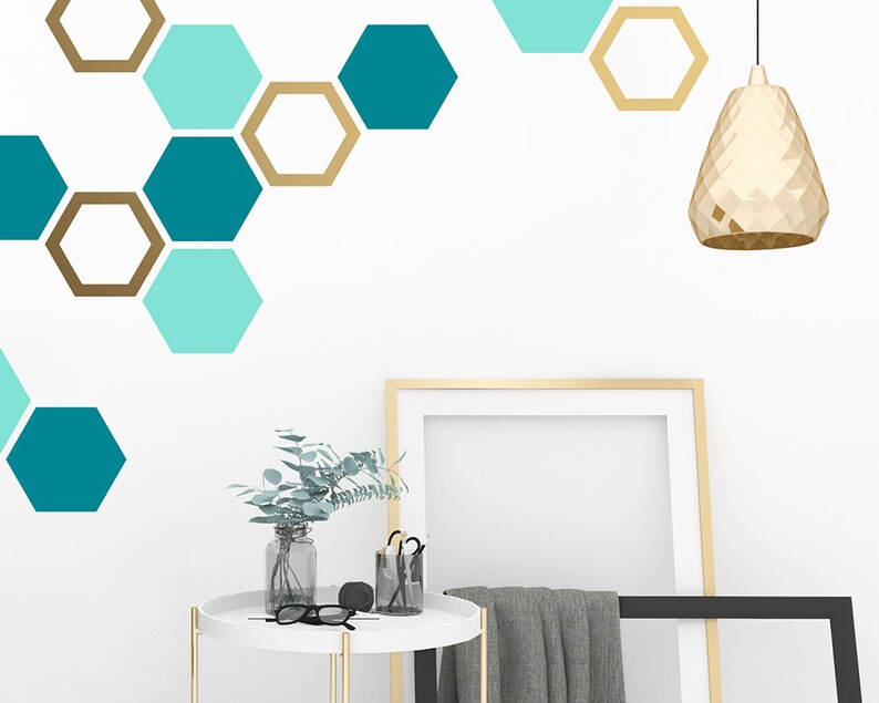 Honeycomb Wall Decals Hexagon Geometric Art Decor Modern Gift For Home Nursery Kids Room