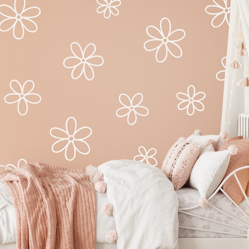 Fabric Wall Decals Flower Etsy 