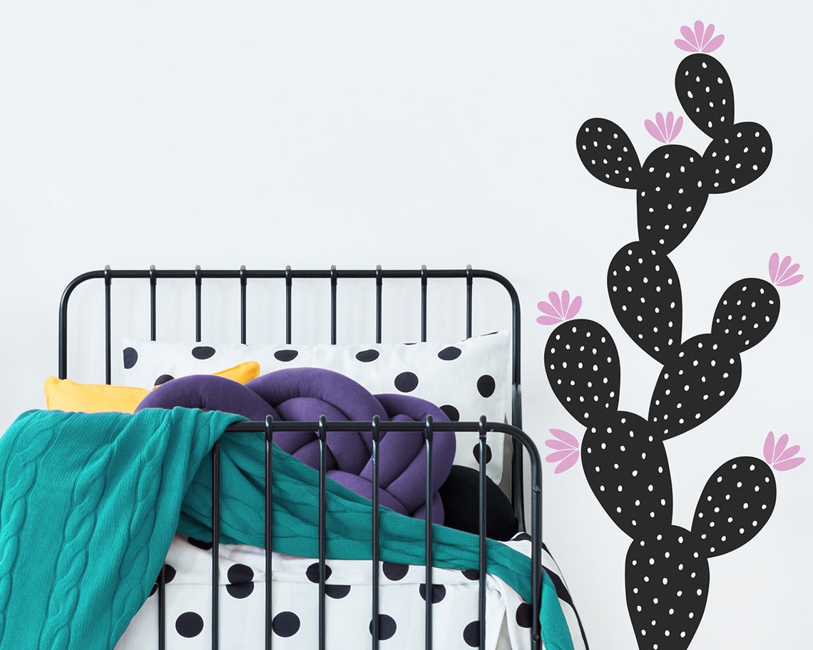 Cactus Wall Decal Kids Room Decal Nursery Decal Cactus Etsy