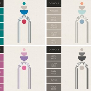 Boho Colorblock Wall Decals - Removable Wall Stickers, Abstract Modern ...