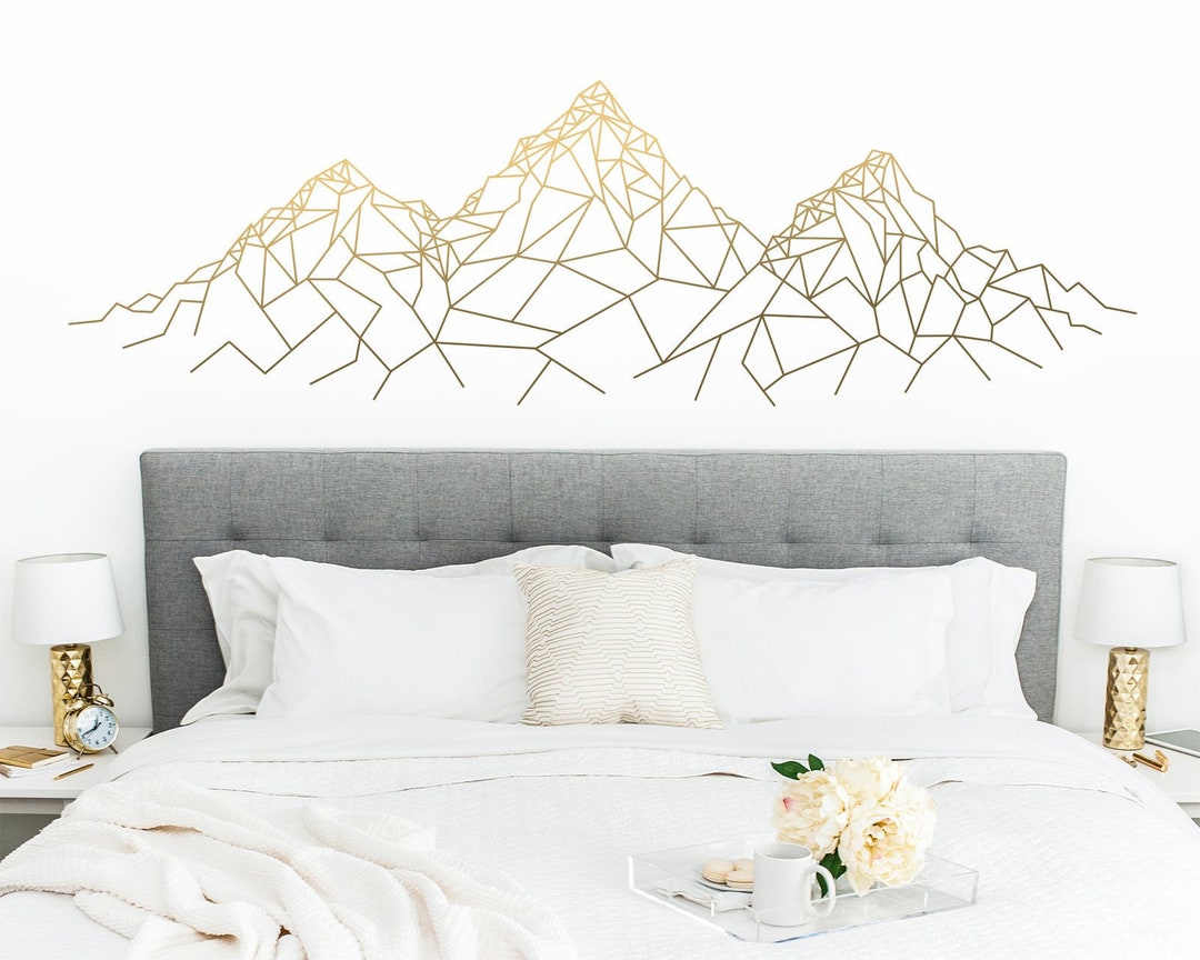Geometric Mountain Wall Decal Mountain Decal, Geometric Decal